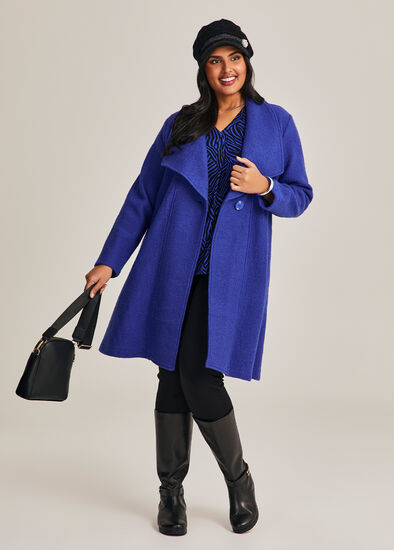 Plus Size Morgan Boiled Wool Coat