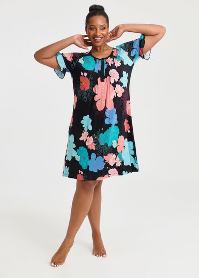 Plus Size Bamboo Flora Dusk Nightie