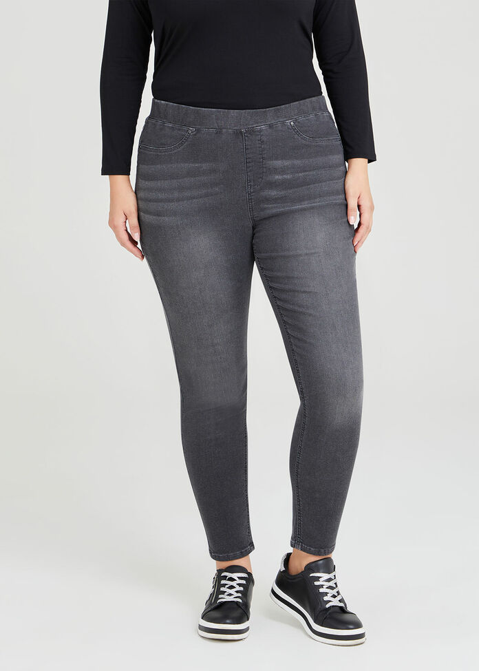 Slim Fit Pull On Denim Jean, , hi-res
