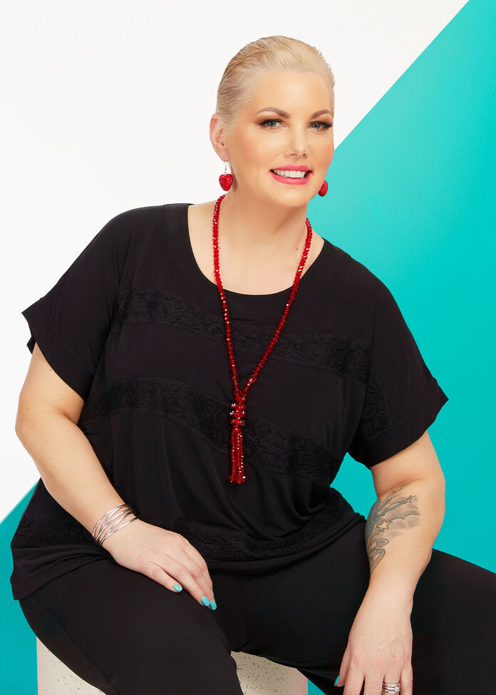 Luna Lace Over Tunic, , hi-res