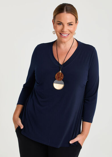 Plus Size Katie Luna 3/4 Sleeve Top