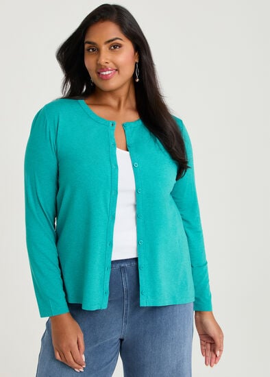 Plus Size Australian Wool Modal Cardigan