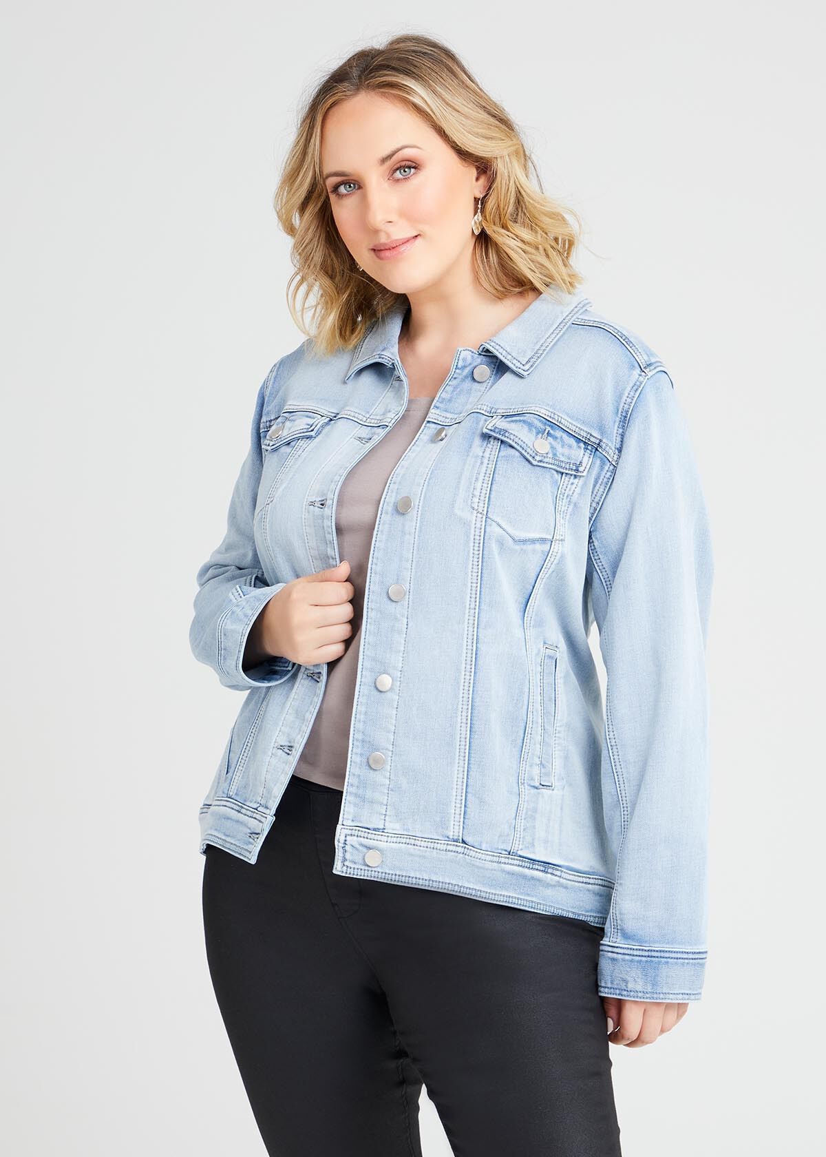 Shop The Best Fit Denim Jacket in Blue 