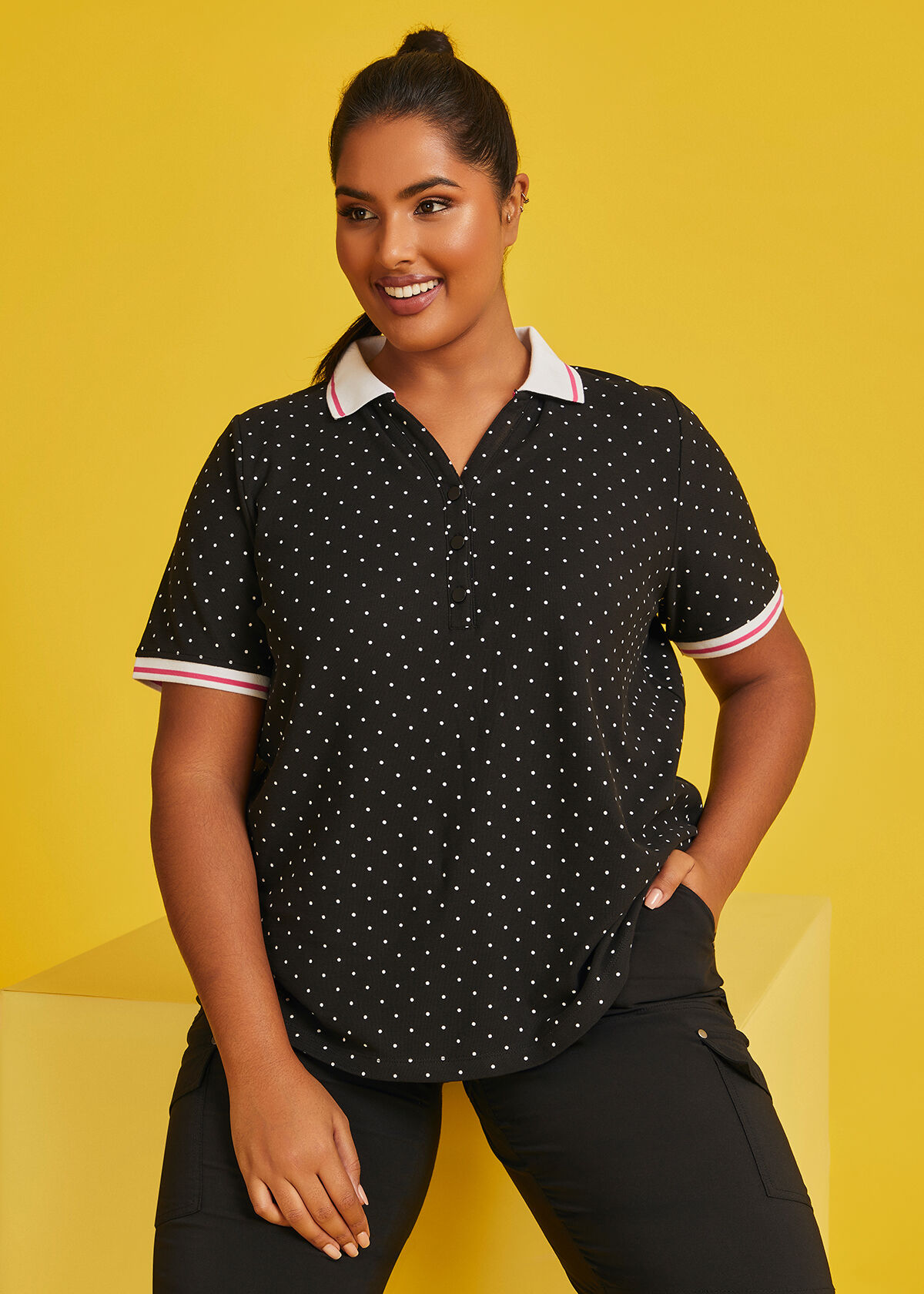 Plus size 2025 white polo