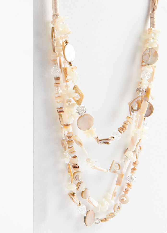 Layered Shell Necklace, , hi-res