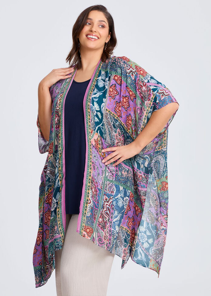 Spliced Paisley Cape, , hi-res