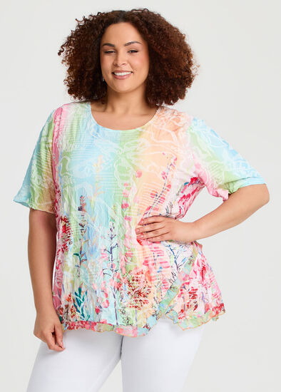 Plus Size Burnout Gelato Top