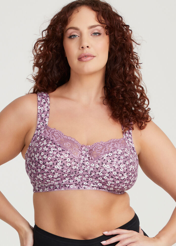 Wirefree Cotton Comfort Bra, , hi-res