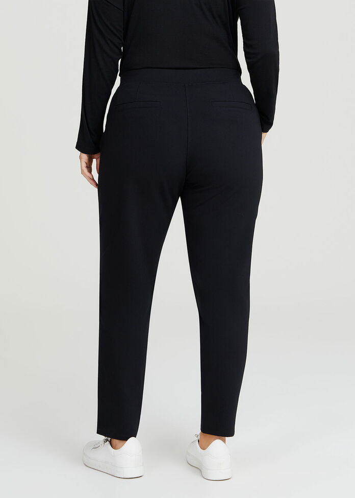 Shop Plus Size Ponte Pu Pant in Black | Sizes 12-30 | Taking Shape AU