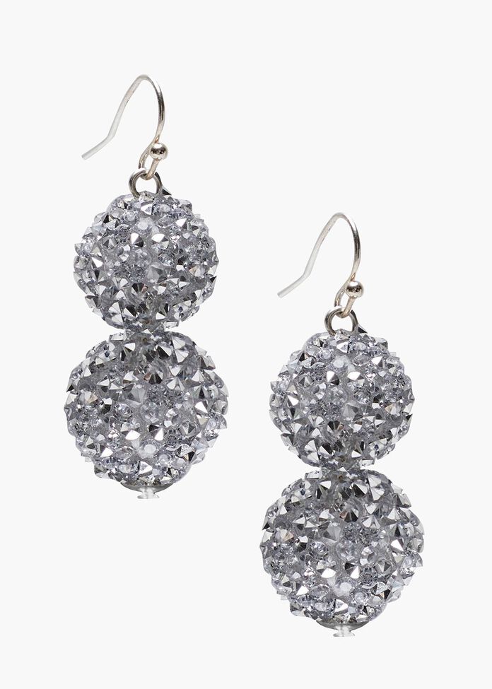 Diamante Ball Earrings, , hi-res