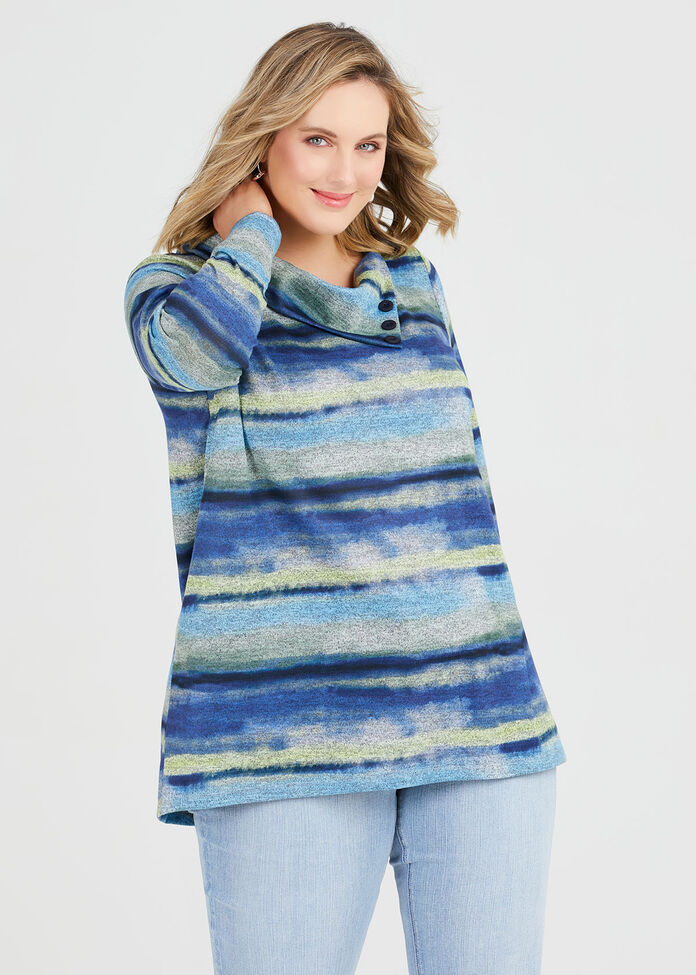 Cosy Waves Stripe Top, , hi-res