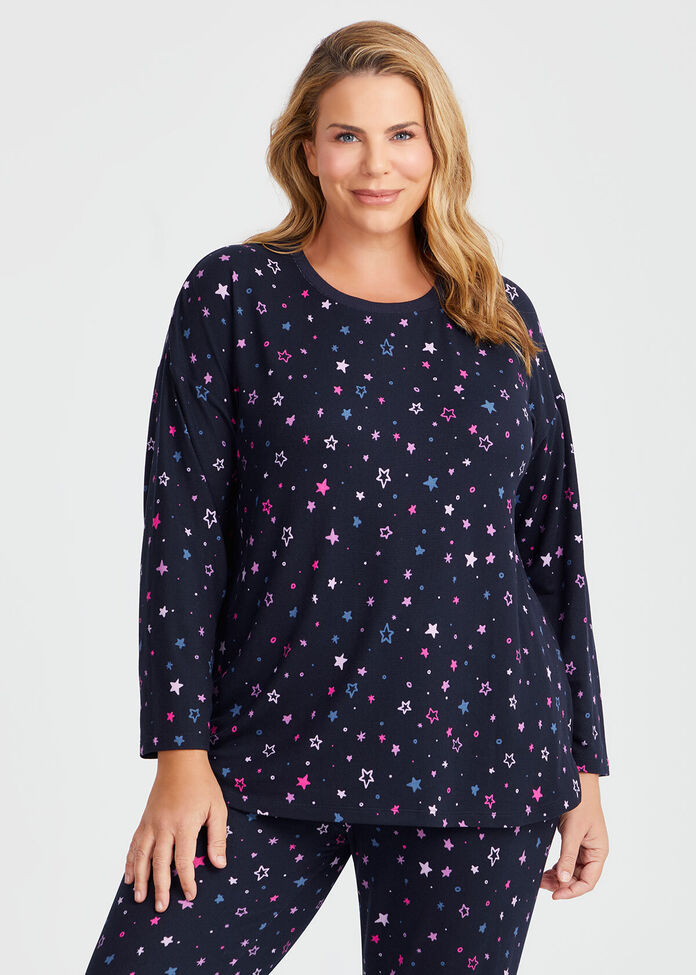 Lounge Starry Night Top, , hi-res