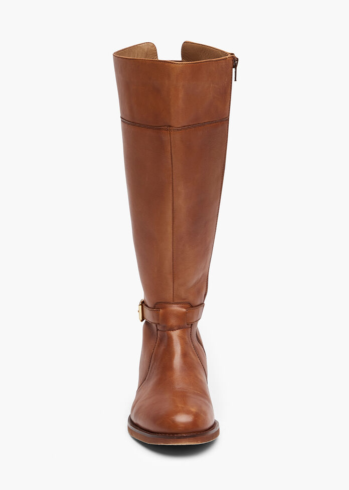 Leather Buckle Knee Boot, , hi-res