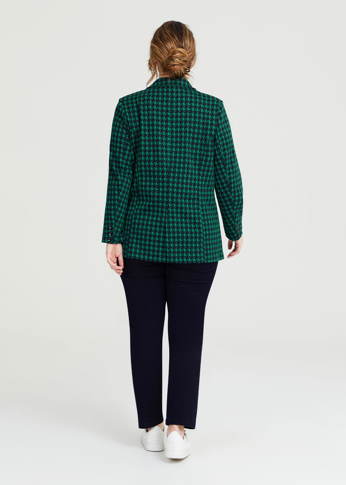 Green knit 2025 blazer