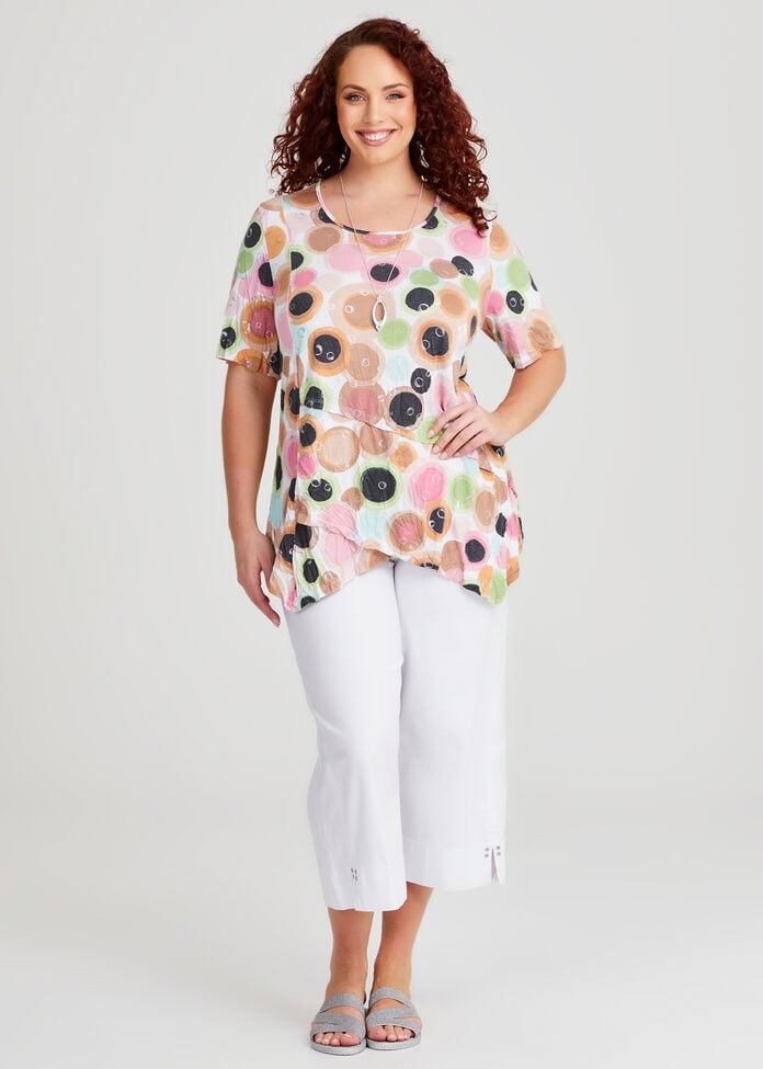Spot Foil Bamboo Crush Top, , hi-res