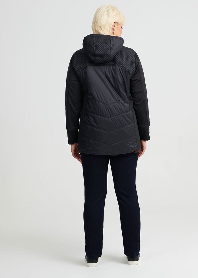 Luxe Quilt Hooded Jacket, , hi-res