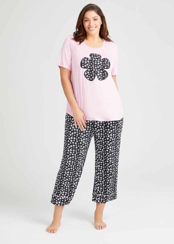 Bamboo Fleur Pj Crop Pant, , hi-res