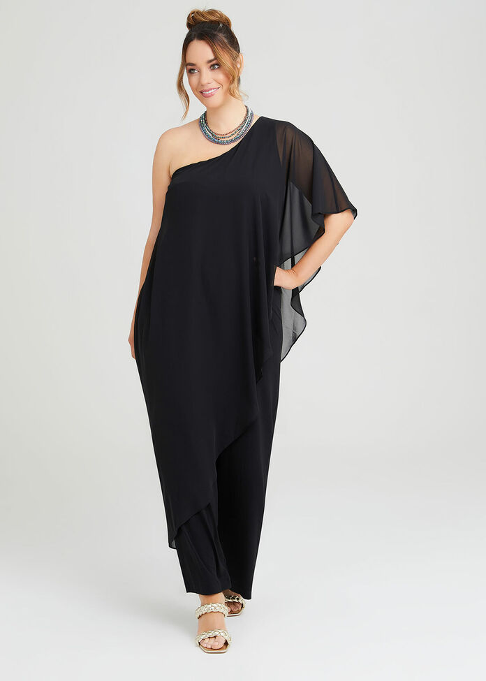 Shop Plus Size Party One Shoulder Jumpsuit in Black | Taking Shape AU