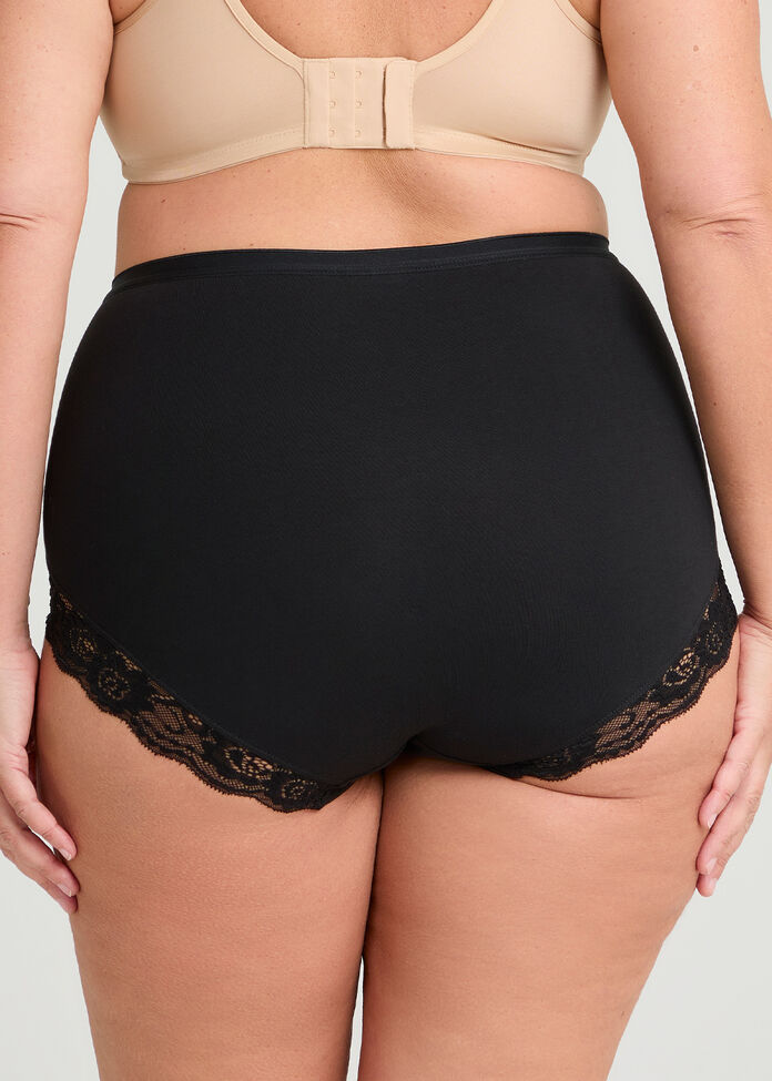 3 Pack Cotton Lace Full Briefs, , hi-res
