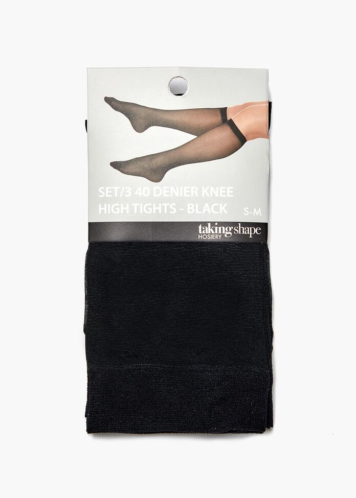 Shop Set of 3 40D Knee High Tights Accessories Taking Shape UK