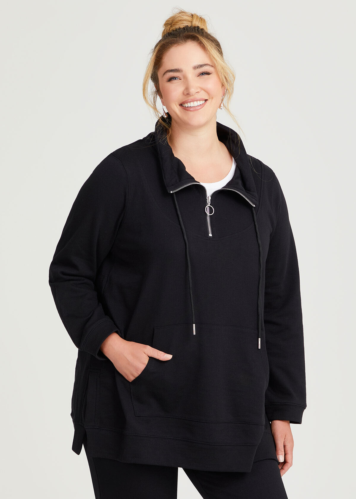 Plus size tunic tops best sale to wear with leggings uk