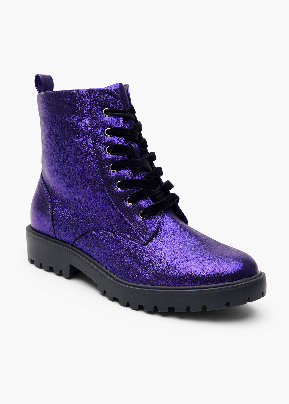【新品未使用】gajess Glitter Camisole purple Shop Purple Lace Up Sparkle Boot | Comfortable Shoes