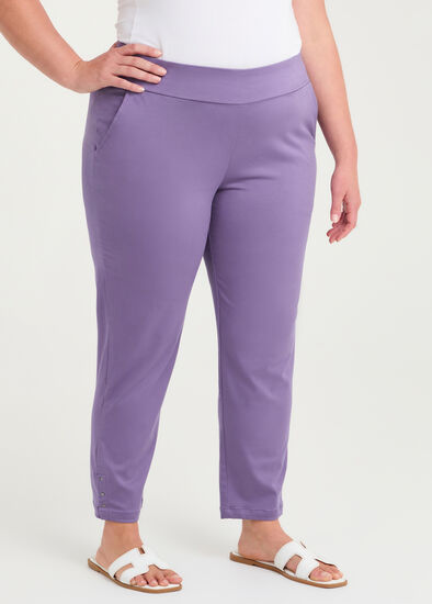 Plus Size Petite Medina Slim Leg Natural Pant