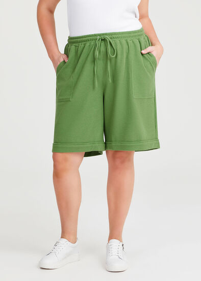 Plus Size Waffle Pull On Short