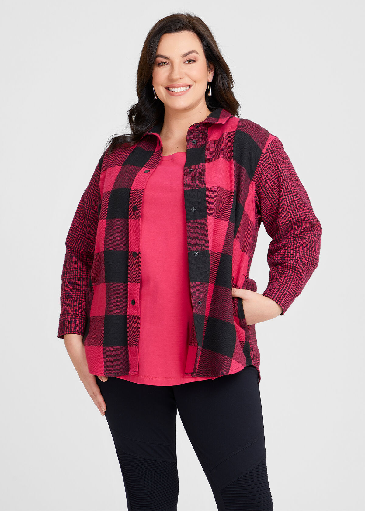 Plus size clearance shacket uk