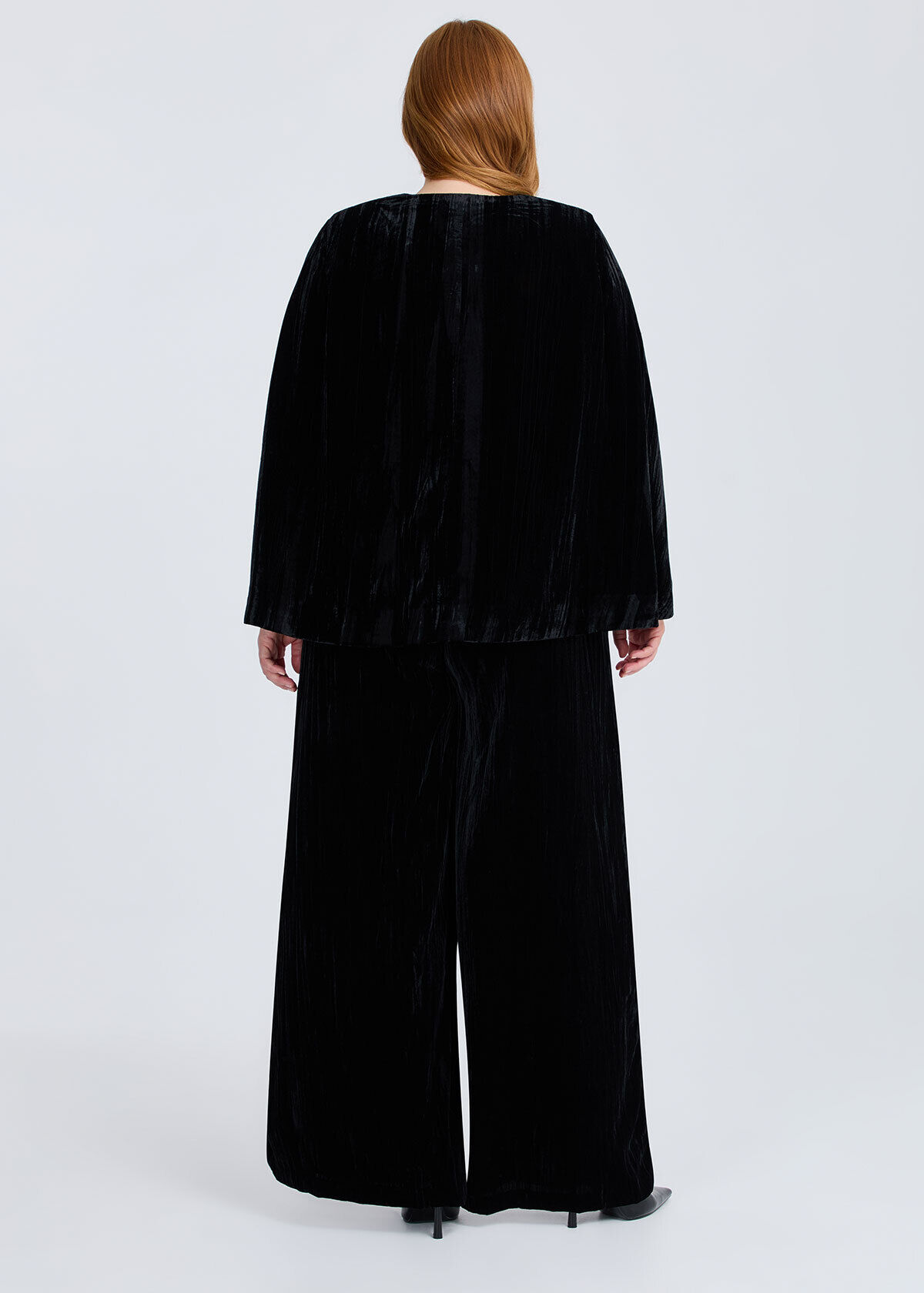 Shop Plus Size Velvet Cape Evening Jacket, Black | Taking Shape AU