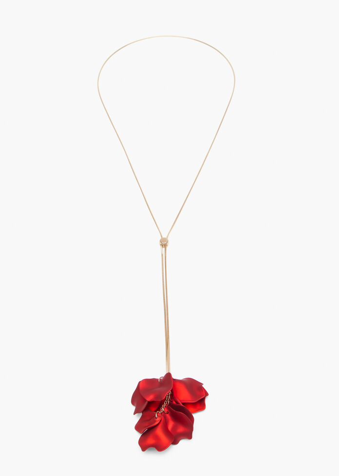 Petal Leaf Lariat Necklace, , hi-res