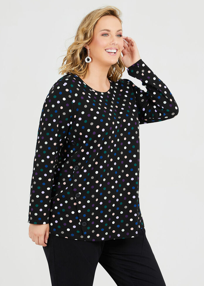 Cotton Fun Spot Top, , hi-res
