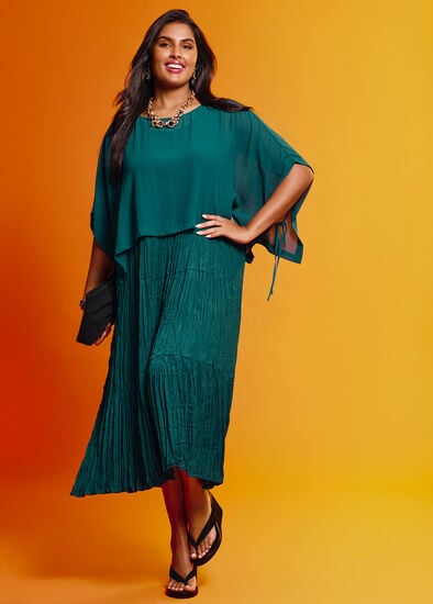 Plus Size Pleated Enya Dress