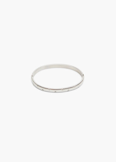 Thin Diamante Hinge Bangle