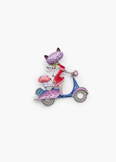 Vespa Cat Brooch