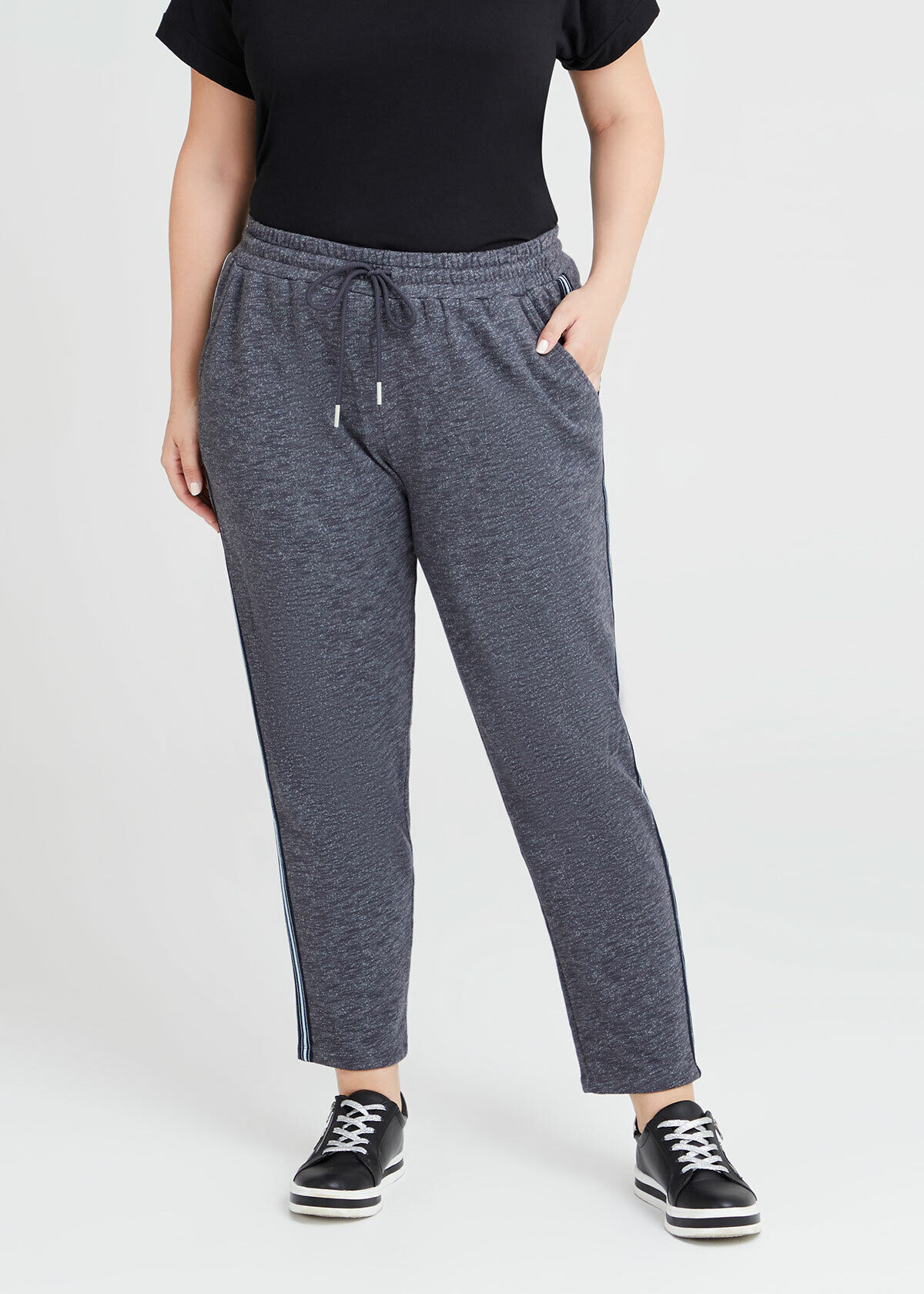 Cotton Silver Tape Track Pant