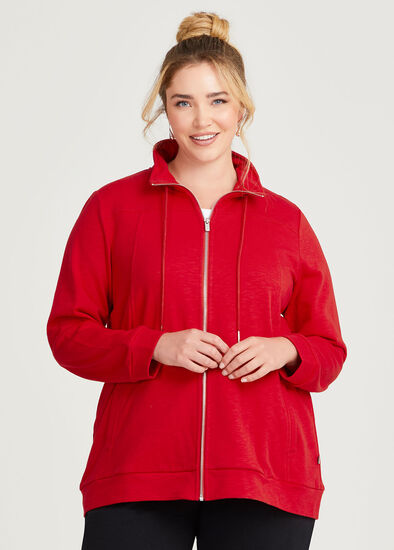 Plus Size Funnel Neck Active Jacket