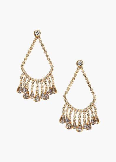 Plus Size Elaborate Crystal Drop Earring