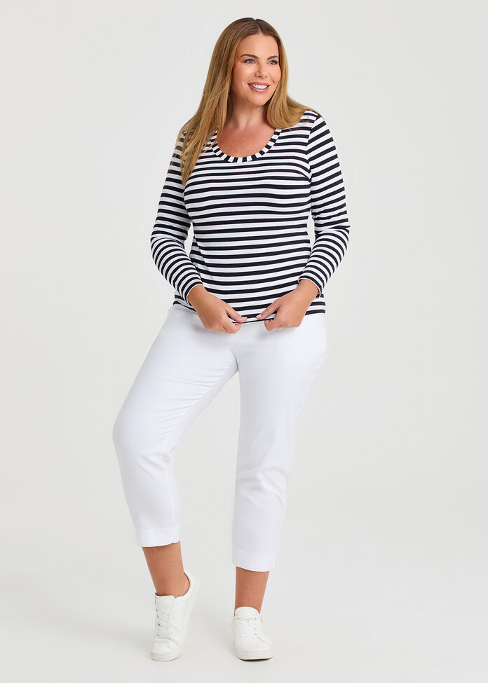 Natural Stripe Body Top, , hi-res