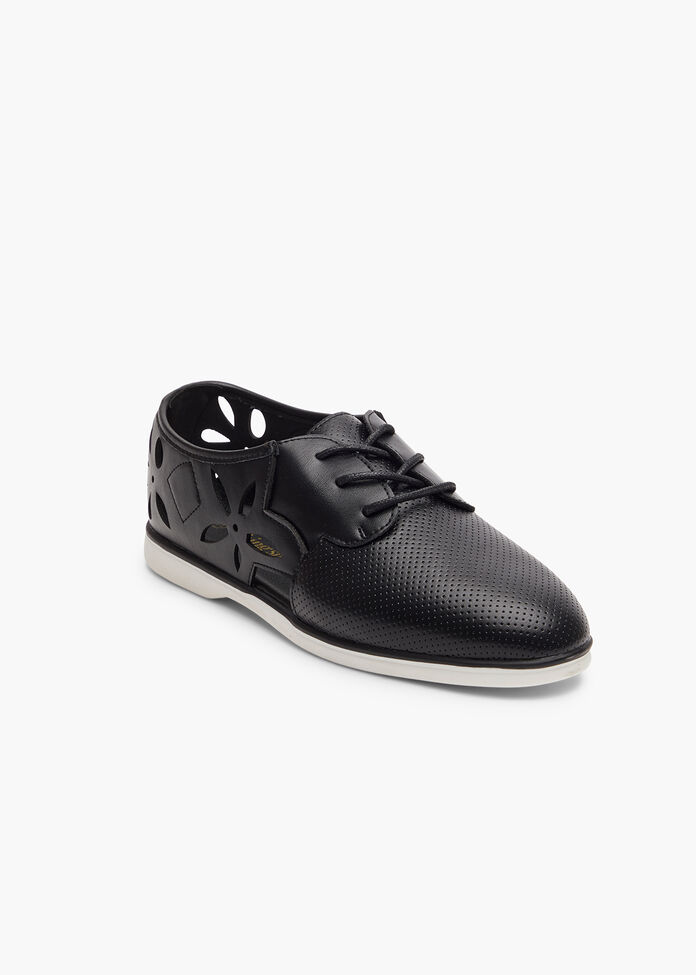 Flower Lasercut Brogue, , hi-res