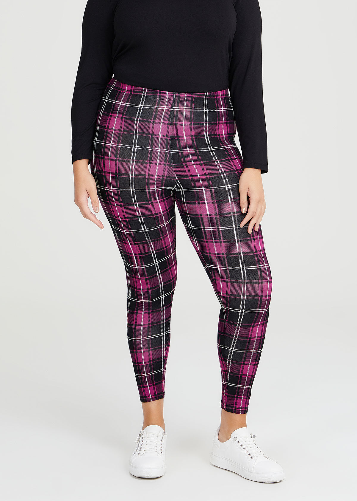 Plaid leggins store