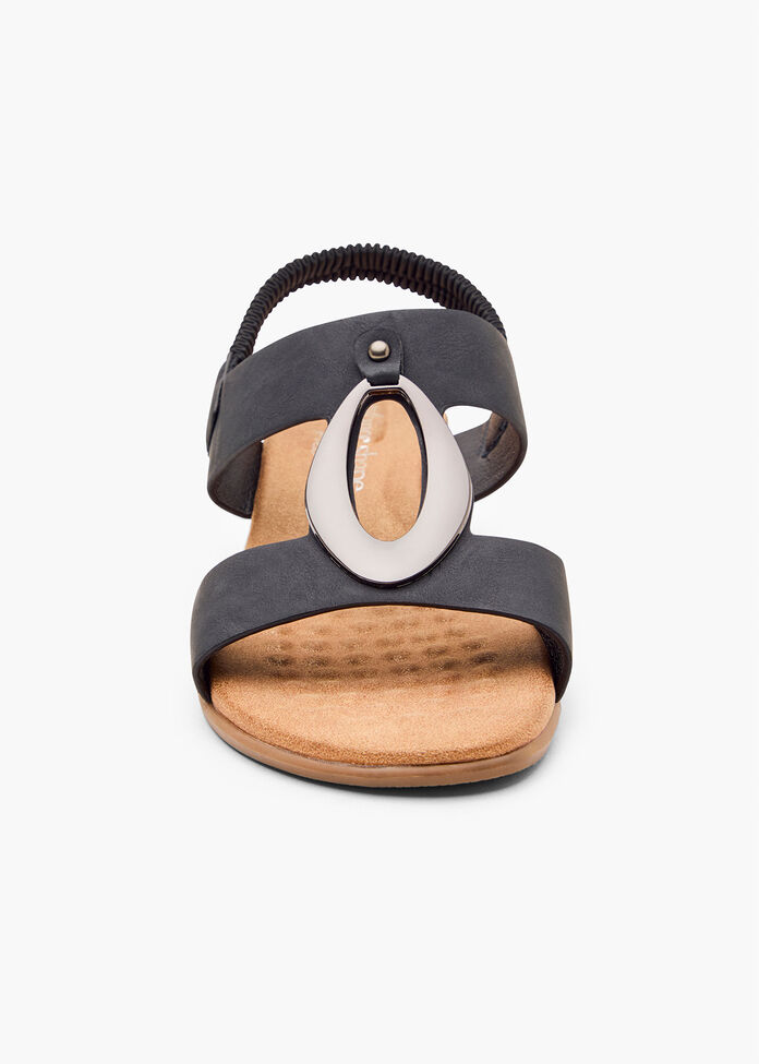 Ring Detail Wedge Sandal, , hi-res