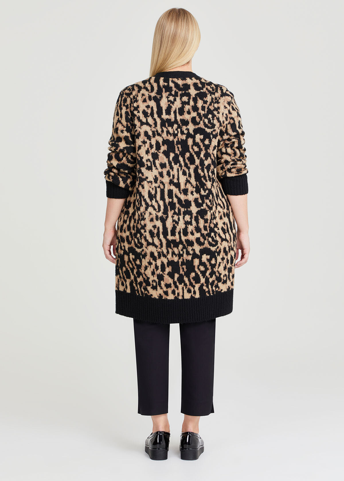 Leopard longline cardigan shop