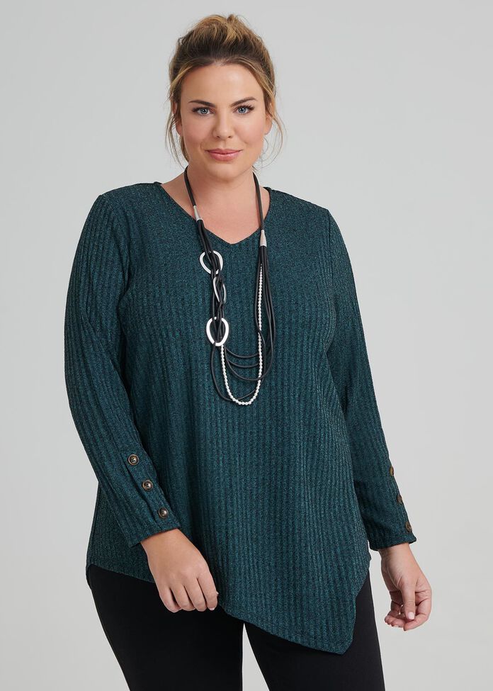 Twilight Button Sleeve Top, , hi-res