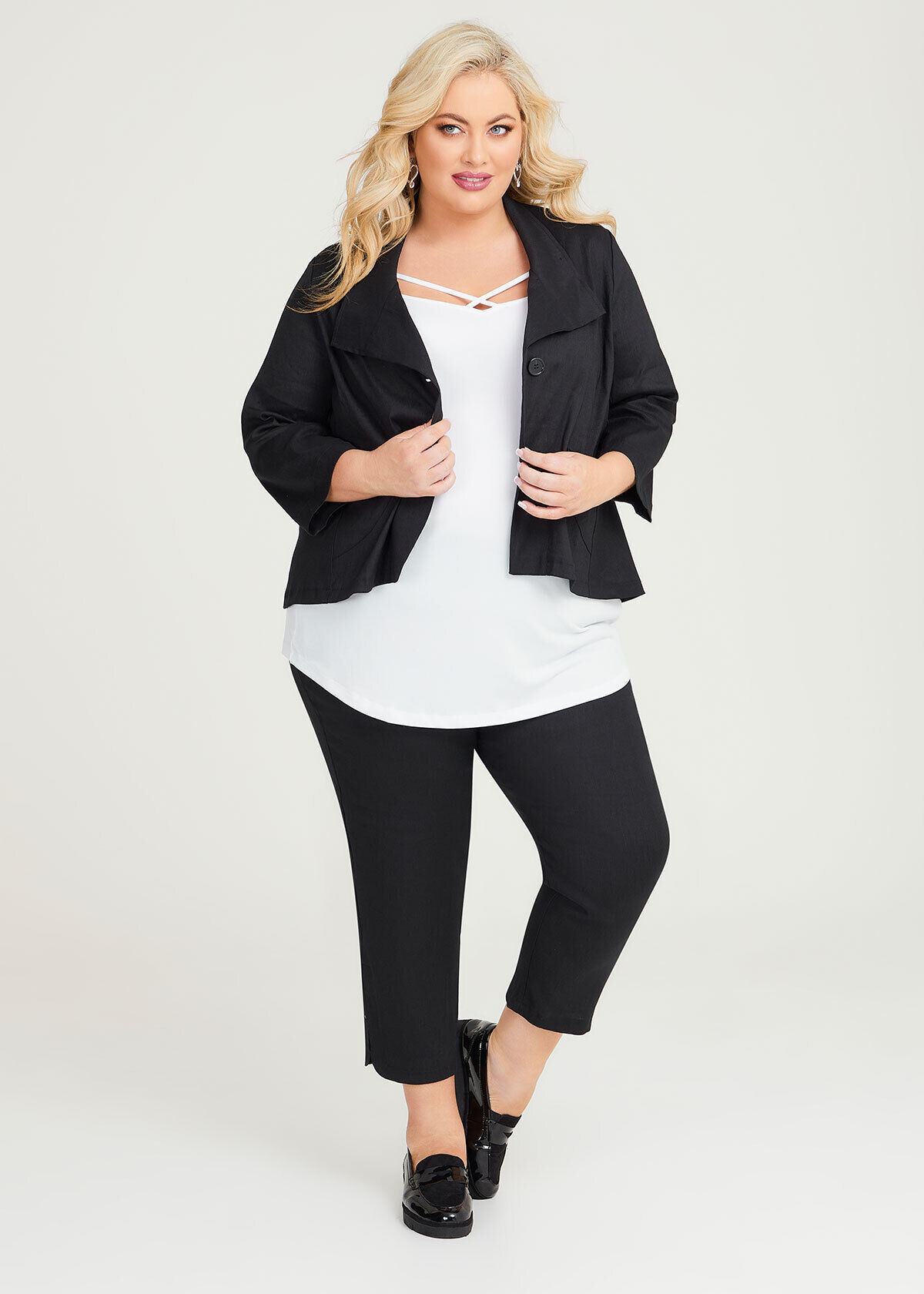 Black jacket shop dress plus size