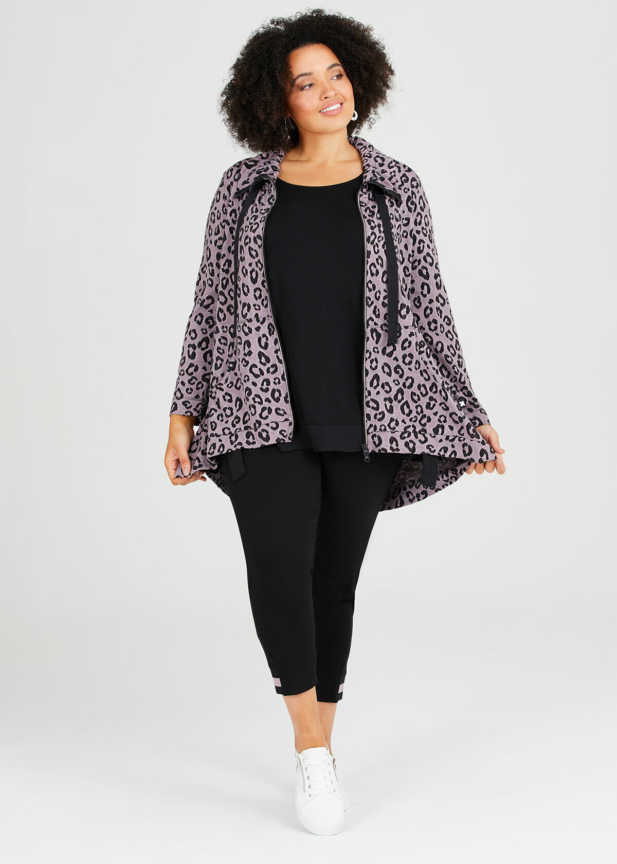 Shop Plus Size Animalistic Lounge Cardigan in Print Taking Shape AU