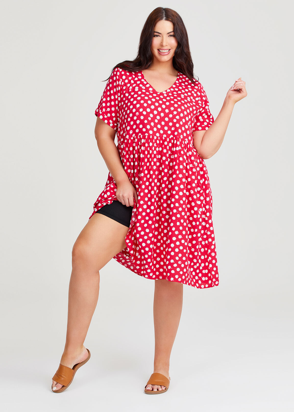 Plus size red holiday dress sales