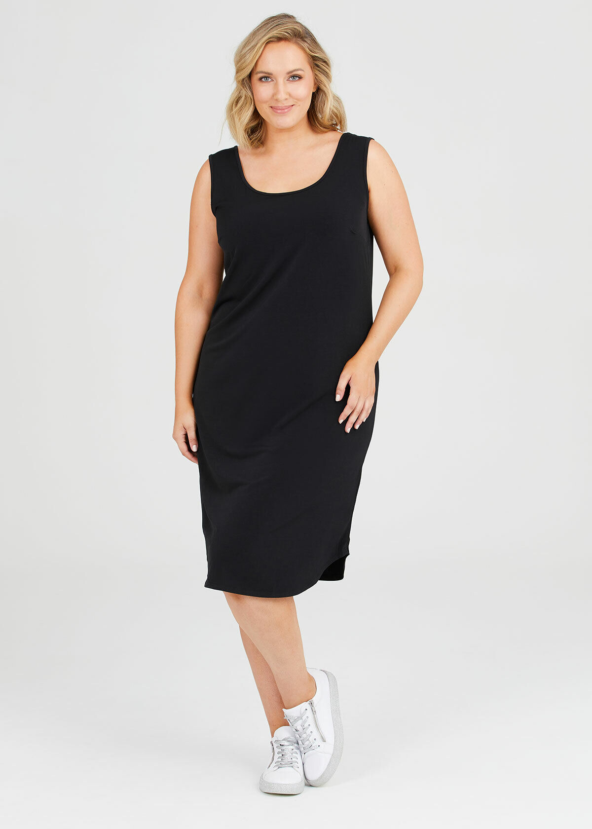 Shop Plus Size Luna Ultimate Slip Dress in Black Taking Shape AU