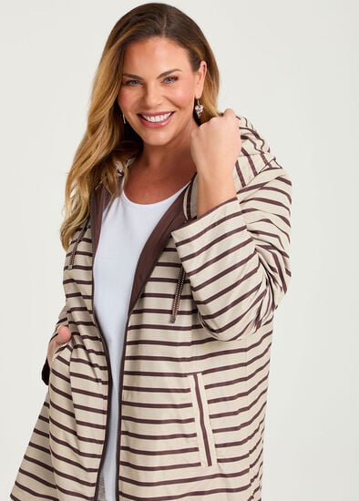 Plus Size Zip Reversible Wind Jacket