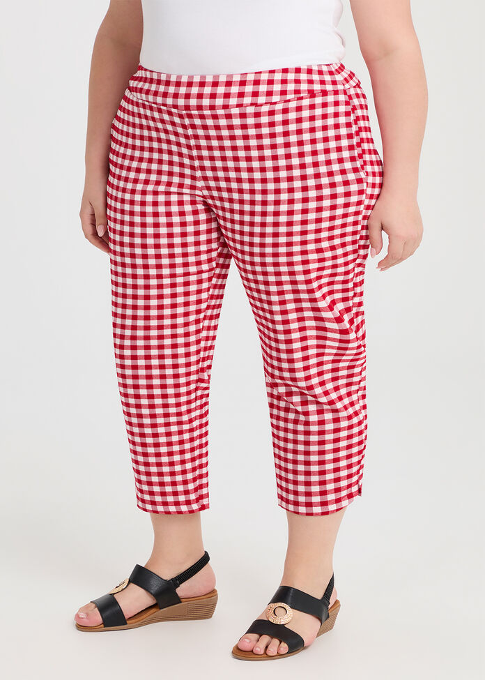 Petite Checkmate Stretch Pant, , hi-res